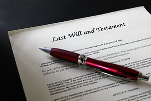last will and testament document