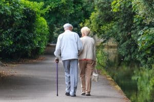 old couple walking