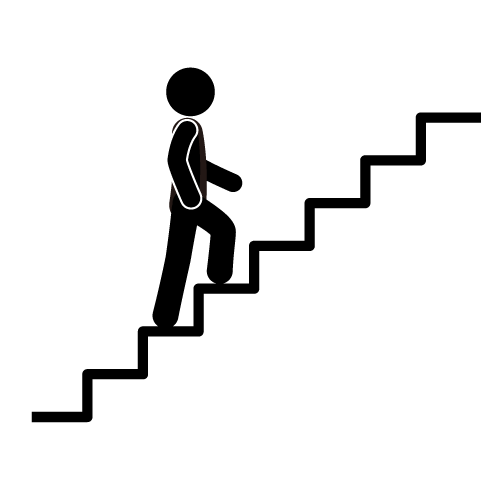 clip art human walking up stairs